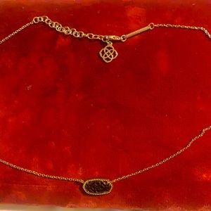 Kendra Scott Elisa Gold Satellite Pendant Necklace black